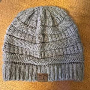 CC brand grey beanie